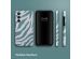 Selencia Vivid Back Cover für das Samsung Galaxy A35 - Colorful Zebra Pine Blue
