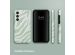 Selencia Vivid Back Cover für das Samsung Galaxy A35 - Colorful Zebra Sage Green