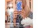 iMoshion Design Hülle mit Band für das iPhone 13 Mini - Cobalt Blue Flowers Connect