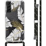 imoshion Design Hülle mit Band für das Samsung Galaxy S21 Plus - Glamour Botanic