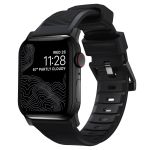 Nomad Robustes Armband FKM für die Apple Watch Series 1-10 / SE / Ultra (2) - 42/44/45/46/49 mm - Schwarz