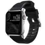 Nomad Robustes Armband FKM für die Apple Watch Series 1-10 / SE / Ultra (2) - 42/44/45/46/49 mm - Silber