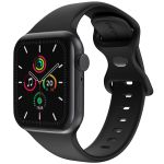 imoshion Silikonband⁺ für die Apple Watch Series 1-10 / SE / Ultra (2) - 42/44/45/46/49 mm - Schwarz - Größe M/L