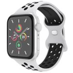 imoshion Sportarmband⁺ für die Apple Watch Series 1-10 / SE / Ultra (2) - 42/44/45/46/49 mm - Größe S/M - Pure Platinum & Black