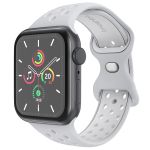 imoshion Sportarmband⁺ für die Apple Watch Series 1-10 / SE / Ultra (2) - 42/44/45/46/49 mm - Größe S/M - Pure Platinum & White