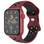 imoshion Sportarmband⁺ für die Apple Watch Series 1-10 / SE / Ultra (2) - 42/44/45/46/49 mm - Größe M/L - Wine Red & Black