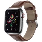 imoshion Leder-Krokodilarmband für die Apple Watch Series 1-9 / SE - 38/40/41 mm / Series 10 - 42 mm - Braun