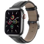 imoshion Leder-Krokodilarmband für die Apple Watch Series 1-10 / SE / Ultra (2) - 42/44/45/46/49 mm - Schwarz