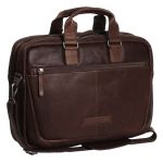 The Chesterfield Brand Seth Laptoptasche 15-15.6 Zoll - Echtes Leder - Dunkelbraun