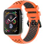 imoshion Silikonsportarmband Buckle für das Apple Watch Series 1-9 / SE - 38/40/41 mm / Series 10 - 42 mm - Orange / Schwarz