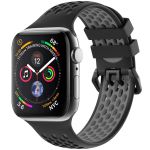 imoshion Silikonsportarmband Buckle für das Apple Watch Series 1-9 / SE - 38/40/41 mm / Series 10 - 42 mm - Schwarz / Grau