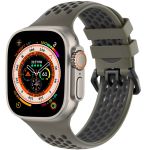 imoshion Silikonsportarmband Buckle für das Apple Watch Series 1-10 / SE / Ultra (2) - 42/44/45/46/49 mm - Grün / Schwarz