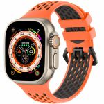 imoshion Silikonsportarmband Buckle für das Apple Watch Series 1-10 / SE / Ultra (2) - 42/44/45/46/49 mm - Orange / Schwarz