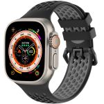 imoshion Silikonsportarmband Buckle für das Apple Watch Series 1-10 / SE / Ultra (2) - 42/44/45/46/49 mm - Schwarz / Grau