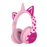 imoshion Kids Unicorn LED Light Bluetooth Kopfhörer - Kinderkopfhörer mit Dezibelbegrenzer - Drahtloser Kopfhörer + AUX-Kabel - Pink / Hot Pink