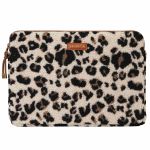 Selencia Teddy Laptop Hülle 15-16 Zoll - Laptop Sleeve - Leopard