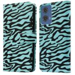 imoshion Design Klapphülle für das Motorola Moto G04 / G24 - Black Blue Stripes