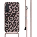 imoshion Silikonhülle design mit Band für das Samsung Galaxy A55 - Animal Pink