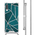 imoshion Design Hülle mit Band für das Samsung Galaxy A50 - Petrol Green Graphic