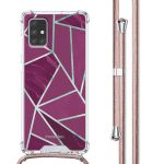 imoshion Design Hülle mit Band für das Samsung Galaxy A71 - Bordeaux Graphic