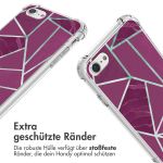imoshion Design Hülle mit Band für das iPhone SE (2022 / 2020) / 8 / 7 - Bordeaux Graphic