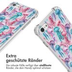 imoshion Design Hülle mit Band für das iPhone SE (2022 / 2020) / 8 / 7 - Jellyfish Watercolor