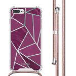 imoshion Design Hülle mit Band für das iPhone 8 Plus / 7 Plus - Bordeaux Graphic