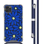 iMoshion Design Hülle mit Band für das iPhone 11 Pro - Cobalt Blue Flowers Connect