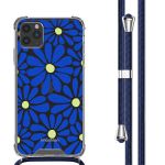 imoshion Design Hülle mit Band für das iPhone 11 Pro Max - Cobalt Blue Flowers Connect