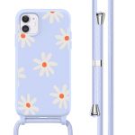 imoshion Silikonhülle design mit Band für das iPhone 11 - Lila Flower Distance