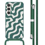 imoshion Silikonhülle design mit Band für das Samsung Galaxy S23 Plus - Petrol Green Groovy