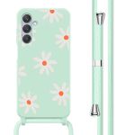 imoshion Silikonhülle design mit Band für das Samsung Galaxy A25 (5G) - Green Flower Distance