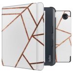 imoshion Design Slim Hard Case Sleepcover mit Stand für das Kobo Libra Colour - White Graphic