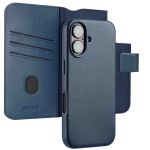 Accezz 2-in-1 Klapphülle aus Leder mit MagSafe für das iPhone 16  - Nightfall Blue