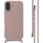 imoshion Silikonhülle mit Band für das iPhone 16 Plus - Sand Pink