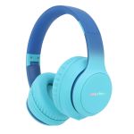 imoshion Kids LED Light Bluetooth-Kopfhörer - Kinderkopfhörer - Kabelloser Köpfhorer mit Dezibelbegrenzer + AUX-Kabel - Cobalt Blue / Soft Blue