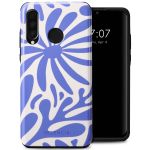 Selencia Vivid Back Cover für das Huawei P30 Lite - Modern Bloom Sapphire Blue