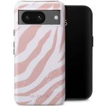Selencia Vivid Back Cover für das Google Pixel 8 - Colorful Zebra Old Pink