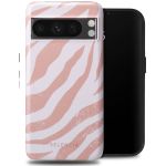 Selencia Vivid Back Cover für das Google Pixel 8 Pro - Colorful Zebra Old Pink