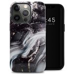 Selencia Vivid Back Cover für das iPhone 13 Pro - Chic Marble Black