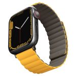 Uniq Revix doppelseitiges Armband für die Apple Watch 1-9 / SE / Ultra (2) – 42/44/45/49 mm – Mustard / Khaki