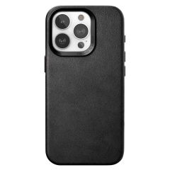 Woodcessories Bio Leather Case MagSafe für das iPhone 15 Pro - Schwarz
