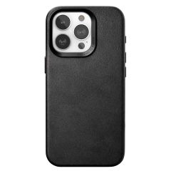 Woodcessories Bio Leather Case MagSafe für das iPhone 15 Pro Max - Schwarz