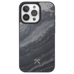Woodcessories Bumper Case MagSafe für das iPhone 15 Pro Max - Stone Camo Gray Black