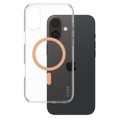 PanzerGlass CARE Urban Combat Case MagSafe für das iPhone 16 Plus - Transparent / Peach