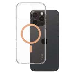 PanzerGlass CARE Urban Combat Case MagSafe für das iPhone 16 Pro Max - Transparent / Peach