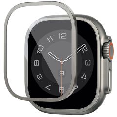 WiWu Easy Install Displayschutz mit Rand aus gehärtetem Glas für die Apple Watch Series 7–9 – 41 mm – Silber