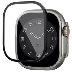WiWu Easy Install Displayschutz mit Rand aus gehärtetem Glas für die Apple Watch Series 7–9 – 45 mm – Schwarz