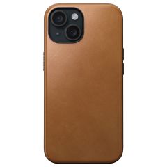 Nomad Modern Leather Case für das iPhone 15 - English Tan