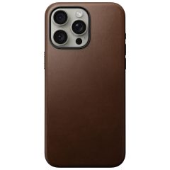 Nomad Modern Leather Case für das iPhone 15 Pro Max - Braun